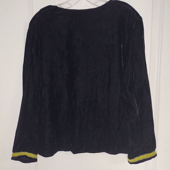 Vtg Toots Dierre Womens‎ Sz Medium Black Velvet 2 Pc Jacket Maxi Skirt - Picture 11 of 15